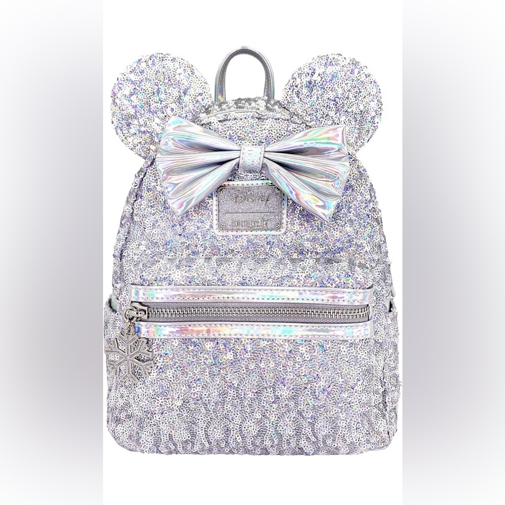 Loungefly X LASR Exclusive Disney Holographic Sequin Minnie Mini Backpack